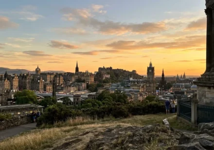 Free things to do in Edinburgh: skyline view from Calton Hill