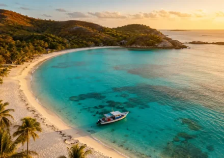 Aerial view of a beach in Vieques showing why it ranks among the best things to do in Vieques