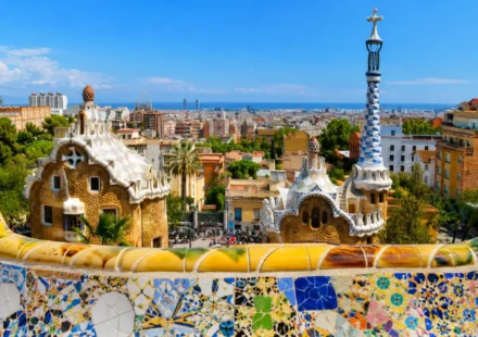 Colorful mosaic terrace at Park Guell, a must-see stop on any barcelona itinerary 5 days plan