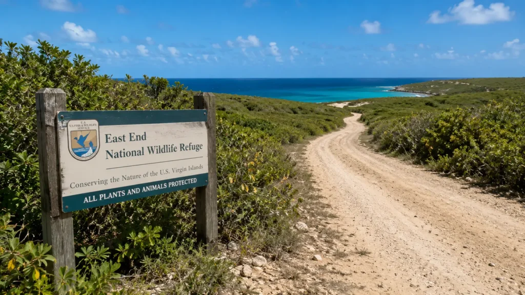 Dirt trail through the Vieques National Wildlife Refuge, a top pick for things to do in Vieques