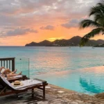 Best Cancun resorts pool deck overlooking the Caribbean Sea