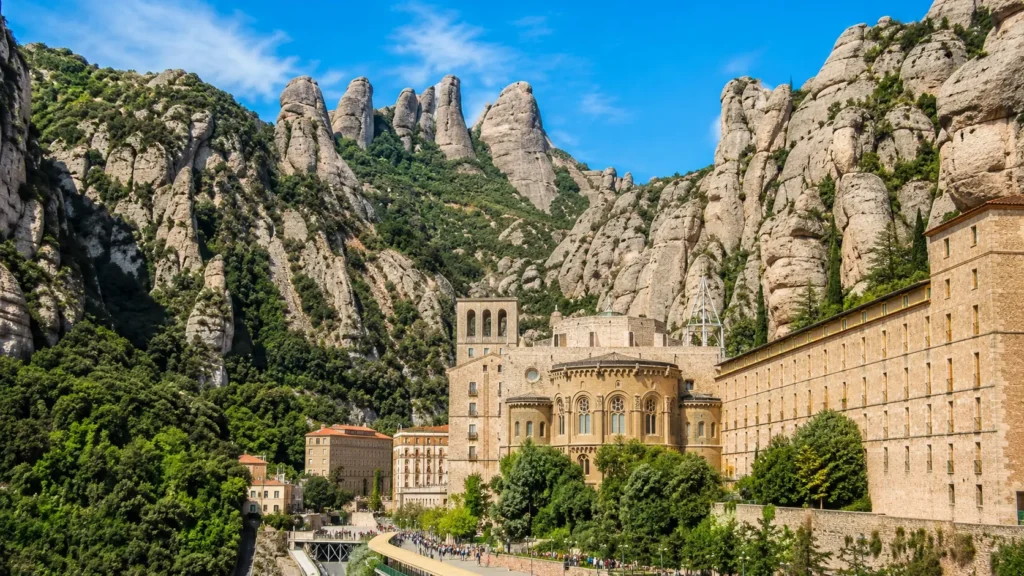 Montserrat mountain monastery, a popular day trip option for a barcelona itinerary 5 days visit