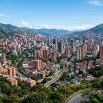 A wide valley skyline highlighting outdoor things to do in Medellin Colombia