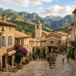 A charming French village street, one of the best things to do in France away from Paris