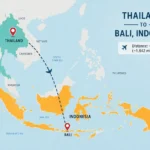 Map of Southeast Asia showing Bali is located in Indonesia, not Thailand