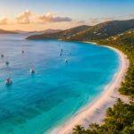 Aerial view of Magens Bay, one of the best things to do in St Thomas Virgin Islands