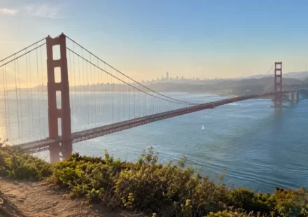 What to do in San Francisco - view of the Golden Gate Bridge from a hiking trail