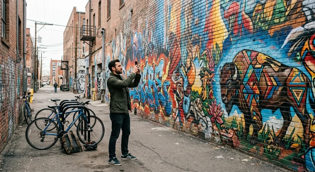 Street mural in RiNo, a top thing to do in Denver for art lovers